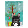 Christmas Tree and French Bulldog House Flag 28x40 Porch Sleeve Pole Decorative Outside Yard Banner Artwork Wall Hanging, Polyester