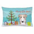 Christmas Tree and Borzoi Standard Pillowcase Lightweight Super Soft Easy Care Decorative Artwork Pillowcase, Standard
