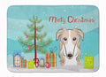 Christmas Tree and Borzoi Memory Foam Kitchen Mat Machine Washable Anti-Fatigue Cushion Comfort Bath or Kitchen Rug