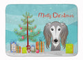 Christmas Tree and Saluki Memory Foam Kitchen Mat Machine Washable Anti-Fatigue Cushion Comfort Bath or Kitchen Rug