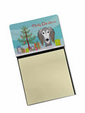 Christmas Tree and Saluki Watercolor Sticky Note Holder Refillable Dispenser Desk Accessory 3x3 Pad Gift