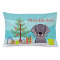 Christmas Tree and Weimaraner Standard Pillowcase Lightweight Super Soft Easy Care Decorative Artwork Pillowcase, Standard