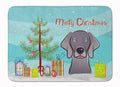 Christmas Tree and Weimaraner Memory Foam Kitchen Mat Machine Washable Anti-Fatigue Cushion Comfort Bath or Kitchen Rug