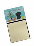 Christmas Tree and Black Labrador Watercolor Sticky Note Holder Refillable Dispenser Desk Accessory 3x3 Pad Gift
