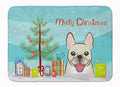 Christmas Tree and French Bulldog Memory Foam Kitchen Mat Machine Washable Anti-Fatigue Cushion Comfort Bath or Kitchen Rug