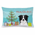 Christmas Tree and Border Collie Standard Pillowcase Lightweight Super Soft Easy Care Decorative Artwork Pillowcase, Standard