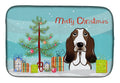 Christmas Tree and Basset Hound Dish Drying Mat Absorbent Dish Drying Mat Pad for Kitchen Counter Dish Drainer Mat for Countertop, 14 x 21", Multicolor