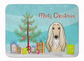 Christmas Tree and Afghan Hound Memory Foam Kitchen Mat Machine Washable Anti-Fatigue Cushion Comfort Bath or Kitchen Rug
