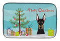 Christmas Tree and Doberman Dish Drying Mat Absorbent Dish Drying Mat Pad for Kitchen Counter Dish Drainer Mat for Countertop, 14 x 21", Multicolor