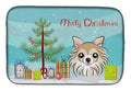 Christmas Tree and Chihuahua Dish Drying Mat Absorbent Dish Drying Mat Pad for Kitchen Counter Dish Drainer Mat for Countertop, 14 x 21", Multicolor