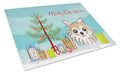 Christmas Tree and Chihuahua Cutting Board Tempered Glass Kitchen Cutting Surface, Heat Resistant Chopping, Non-Slip Feet, Food Prep & Serving