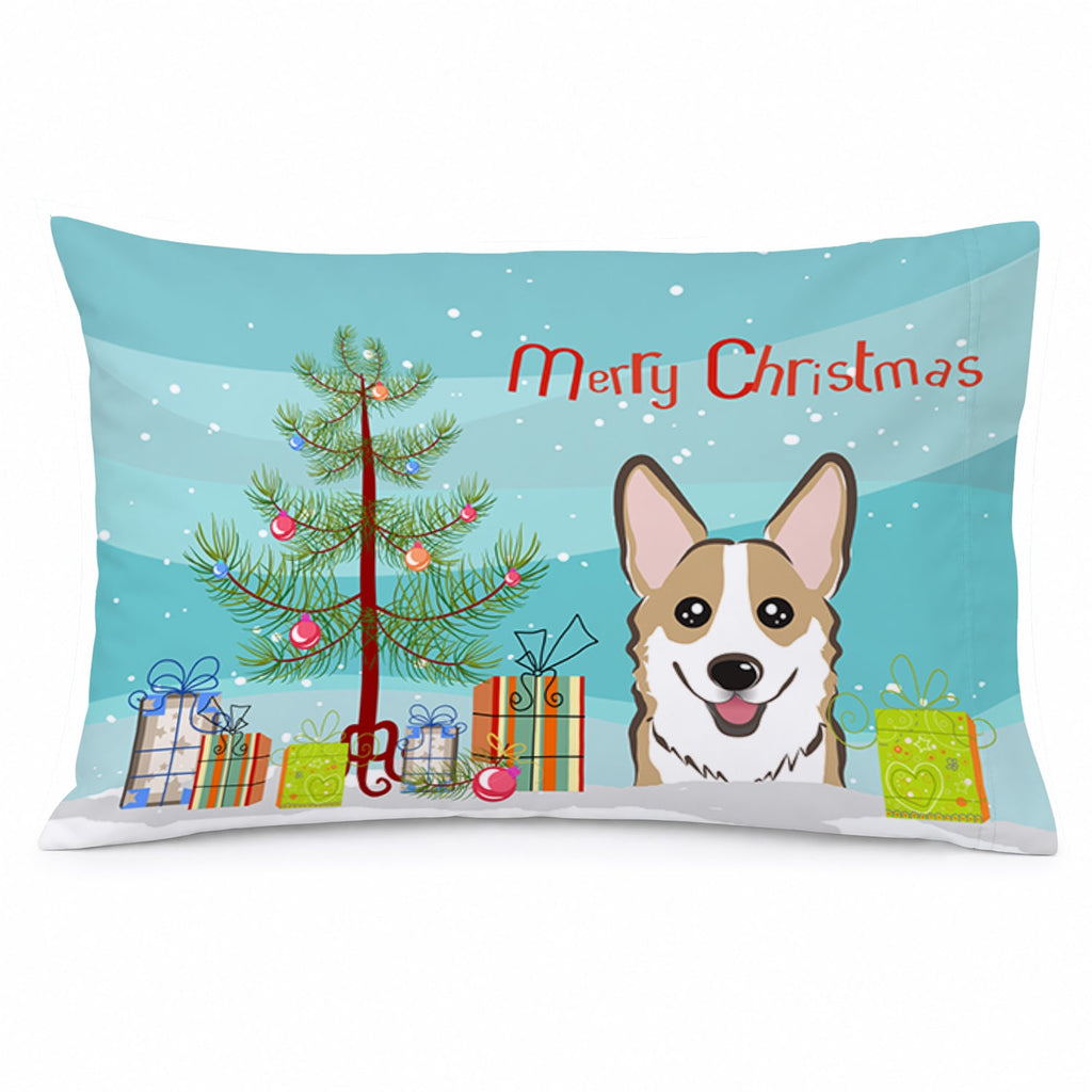 Christmas Tree and Sable Corgi Standard Pillowcase Lightweight Super Soft Easy Care Decorative Artwork Pillowcase, Standard