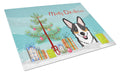 Christmas Tree and Tricolor Corgi Cutting Board Tempered Glass Kitchen Cutting Surface, Heat Resistant Chopping, Non-Slip Feet, Food Prep & Serving