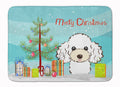 Christmas Tree and White Poodle Memory Foam Kitchen Mat Machine Washable Anti-Fatigue Cushion Comfort Bath or Kitchen Rug