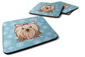 Snowflake Yorkie Yorkishire Terrier Foam Coasters Set of 4 Cup Coasters for Indoor Outdoor, Tabletop Protection, Anti Slip, Mouse pad Material