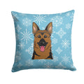 Snowflake German Shepherd Decorative Throw Pillow 14x14 Indoor Outdoor Accent Cushion, Fabric Cover with Insert for Sofa, Bed, Porch & Living Room