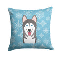 Snowflake Alaskan Malamute Decorative Throw Pillow 14x14 Indoor Outdoor Accent Cushion, Fabric Cover with Insert for Sofa, Bed, Porch & Living Room