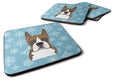 Snowflake Boxer Foam Coasters Set of 4 Cup Coasters for Indoor Outdoor, Tabletop Protection, Anti Slip, Mouse pad Material