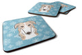 Snowflake Borzoi Foam Coasters Set of 4 Cup Coasters for Indoor Outdoor, Tabletop Protection, Anti Slip, Mouse pad Material
