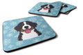 Snowflake Bernese Mountain Dog Foam Coasters Set of 4 Cup Coasters for Indoor Outdoor, Tabletop Protection, Anti Slip, Mouse pad Material