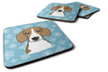 Snowflake Beagle Foam Coasters Set of 4 Cup Coasters for Indoor Outdoor, Tabletop Protection, Anti Slip, Mouse pad Material