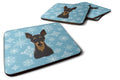 Snowflake Min Pin Foam Coasters Set of 4 Cup Coasters for Indoor Outdoor, Tabletop Protection, Anti Slip, Mouse pad Material