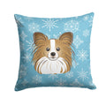 Snowflake Papillon Decorative Throw Pillow 14x14 Indoor Outdoor Accent Cushion, Fabric Cover with Insert for Sofa, Bed, Porch & Living Room