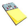 Winter Holiday Boston Terrier Watercolor Sticky Note Holder Refillable Dispenser Desk Accessory 3x3 Pad Gift