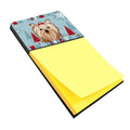 Winter Holiday Yorkie Yorkishire Terrier Watercolor Sticky Note Holder Refillable Dispenser Desk Accessory 3x3 Pad Gift