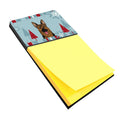 Winter Holiday German Shepherd Watercolor Sticky Note Holder Refillable Dispenser Desk Accessory 3x3 Pad Gift