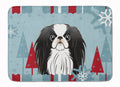 Winter Holiday Japanese Chin Memory Foam Kitchen Mat Machine Washable Anti-Fatigue Cushion Comfort Bath or Kitchen Rug