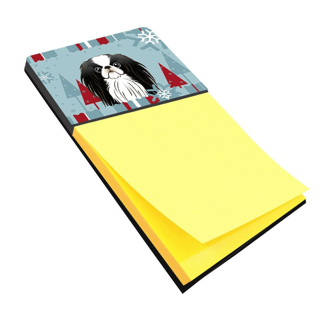Winter Holiday Japanese Chin Watercolor Sticky Note Holder Refillable Dispenser Desk Accessory 3x3 Pad Gift
