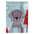 Winter Holiday Weimaraner House Flag 28x40 Porch Sleeve Pole Decorative Outside Yard Banner Artwork Wall Hanging, Polyester