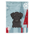 Winter Holiday Black Labrador House Flag 28x40 Porch Sleeve Pole Decorative Outside Yard Banner Artwork Wall Hanging, Polyester