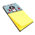 Winter Holiday Bernese Mountain Dog Watercolor Sticky Note Holder Refillable Dispenser Desk Accessory 3x3 Pad Gift