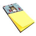 Winter Holiday Sheltie Watercolor Sticky Note Holder Refillable Dispenser Desk Accessory 3x3 Pad Gift