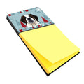 Winter Holiday Saint Bernard Watercolor Sticky Note Holder Refillable Dispenser Desk Accessory 3x3 Pad Gift