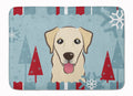 Winter Holiday Golden Retriever Memory Foam Kitchen Mat Machine Washable Anti-Fatigue Cushion Comfort Bath or Kitchen Rug
