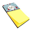 Winter Holiday White Poodle Watercolor Sticky Note Holder Refillable Dispenser Desk Accessory 3x3 Pad Gift