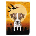Halloween Jack Russell Terrier House Flag 28x40 Porch Sleeve Pole Decorative Outside Yard Banner Artwork Wall Hanging, Polyester
