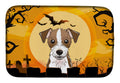 Halloween Jack Russell Terrier Dish Drying Mat Absorbent Dish Drying Mat Pad for Kitchen Counter Dish Drainer Mat for Countertop, 14 x 21", Multicolor