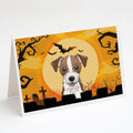 Halloween Jack Russell Terrier Greeting Cards Pack of 8 Blank Cards with Envelopes Whimsical A7 Size 5x7