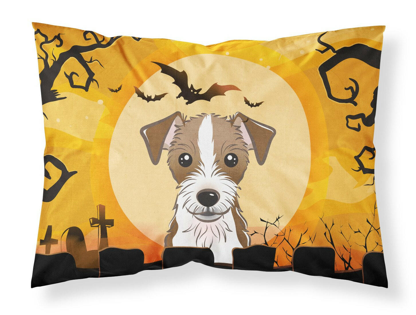 Halloween Jack Russell Terrier Standard Pillowcase Lightweight Super Soft Easy Care Decorative Artwork Pillowcase, Standard