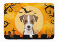 Halloween Jack Russell Terrier Memory Foam Kitchen Mat Machine Washable Anti-Fatigue Cushion Comfort Bath or Kitchen Rug