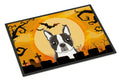 Halloween Boston Terrier Doormat Indoor Outdoor 18H X 27W Front Door Mat Rugs for Entryway, Non Slip Washable