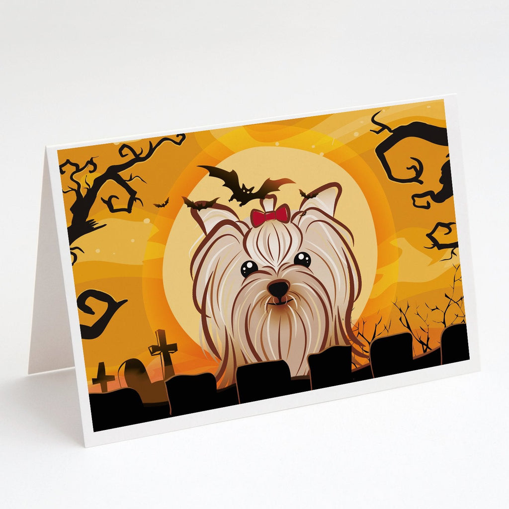 Halloween Yorkie Yorkishire Terrier Greeting Cards Pack of 8 Blank Cards with Envelopes Whimsical A7 Size 5x7