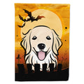 Halloween Golden Retriever House Flag 28x40 Porch Sleeve Pole Decorative Outside Yard Banner Artwork Wall Hanging, Polyester