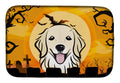 Halloween Golden Retriever Dish Drying Mat Absorbent Dish Drying Mat Pad for Kitchen Counter Dish Drainer Mat for Countertop, 14 x 21", Multicolor