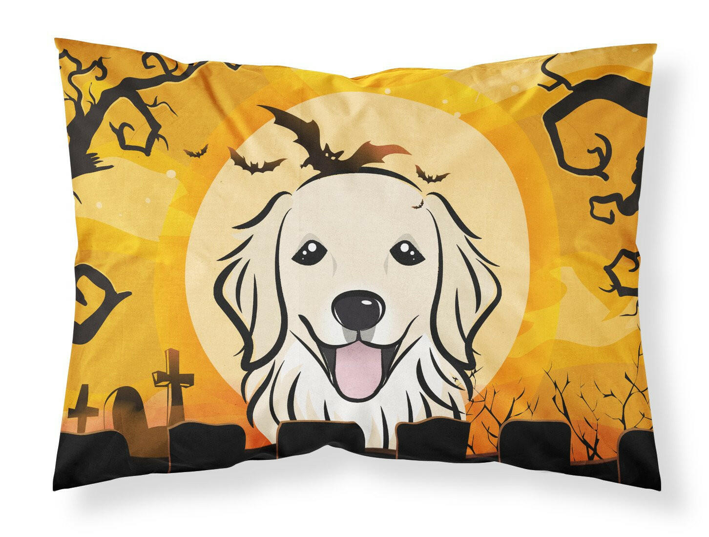 Halloween Golden Retriever Standard Pillowcase Lightweight Super Soft Easy Care Decorative Artwork Pillowcase, Standard
