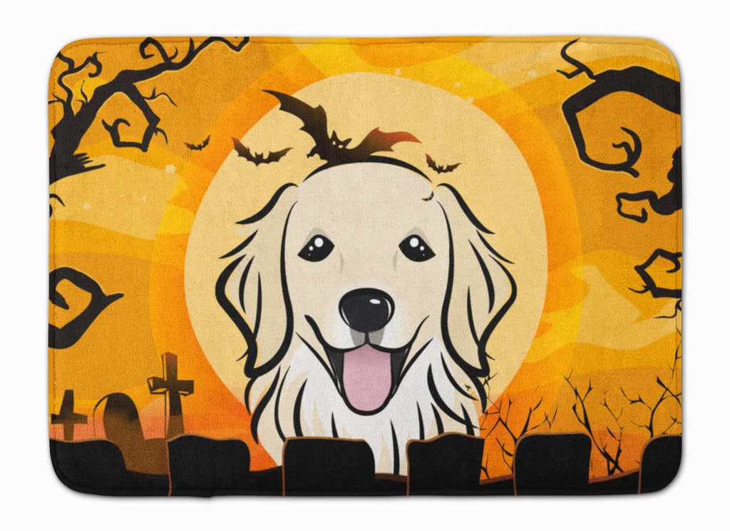 Halloween Golden Retriever Memory Foam Kitchen Mat Machine Washable Anti-Fatigue Cushion Comfort Bath or Kitchen Rug